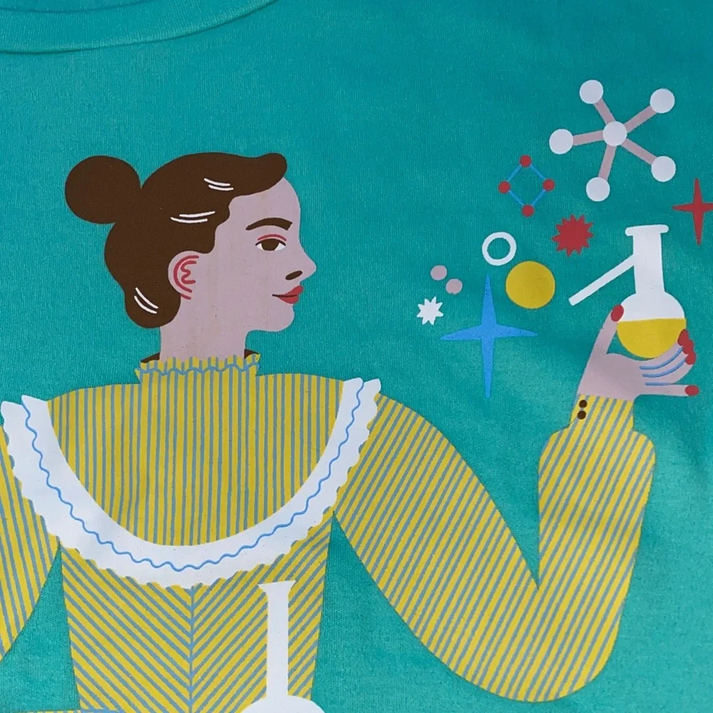 Piccolina Marie Curie Graphic T-Shirt new with tag nwt $36